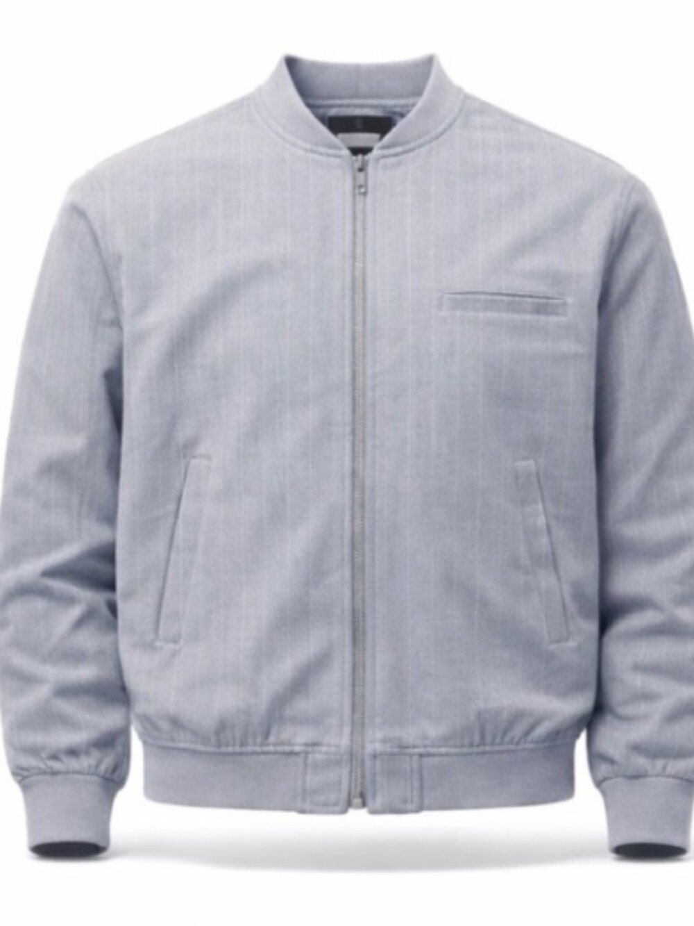 Scoop Grey Pinstripe Bomber Jacket XS